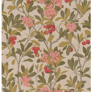 Cole & Son Wallpaper Strawberry Tree Pink & Linen