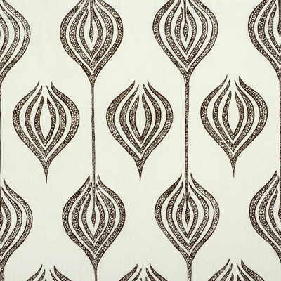 Groundworks Fabric Tulip White/Chocolate