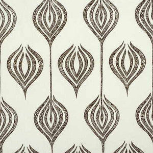 Groundworks Fabric Tulip White/Chocolate