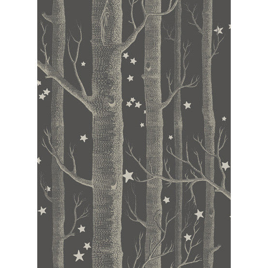 Cole & Son Wallpaper Woods & Stars Charcoal