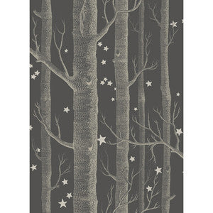 Cole & Son Wallpaper Woods & Stars Charcoal