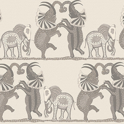 Cole & Son Wallpaper Safari Dance Pale Stone & Grey