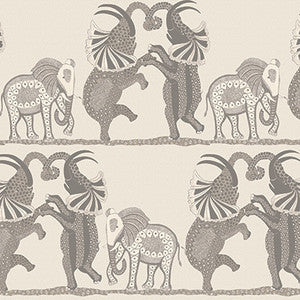 Cole & Son Wallpaper Safari Dance Pale Stone & Grey