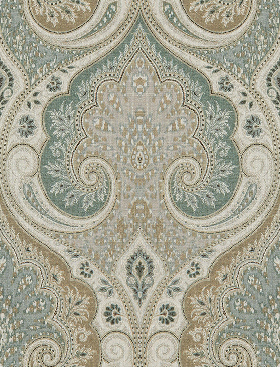 Baker Lifestyle Fabric Latika Aqua/Taupe