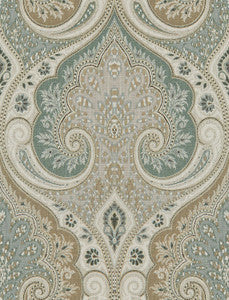 Baker Lifestyle Fabric Latika Aqua/Taupe