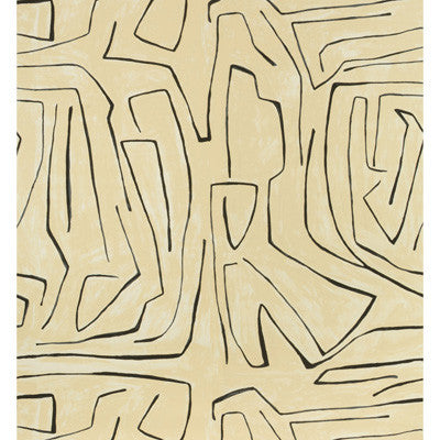 Groundworks Wallpaper Graffito Linen/Onyx