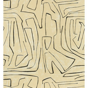Groundworks Wallpaper Graffito Linen/Onyx