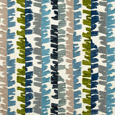 Groundworks Fabric Fractal Velvet Blue/Green