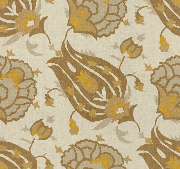 Groundworks Fabric Turkish Flower Grey/Bronze