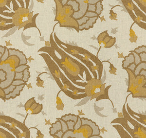 Groundworks Fabric Turkish Flower Grey/Bronze