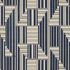 Lee Jofa Modern Fabric Cuboid Velvet Navy/Grey