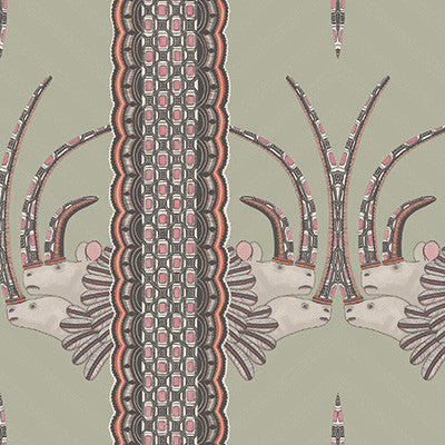 Cole & Son Wallpaper Jabu Olive & Pink
