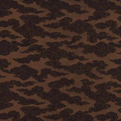 G P & J Baker Fabric Clouds Chocolate