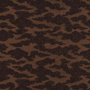 G P & J Baker Fabric Clouds Chocolate