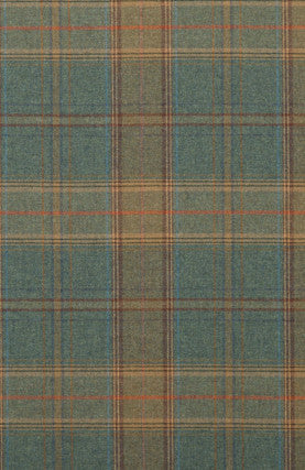 Mulberry Fabric Shetland Plaid Teal