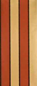 G P & J Baker Wallpaper Valentino Stripe Flock Red/Gold