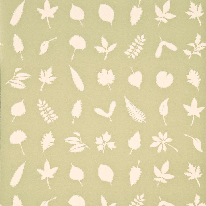 Baker Lifestyle Wallpaper Tumbling Leaves Green