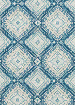 Baker Lifestyle Fabric Rozel Indigo