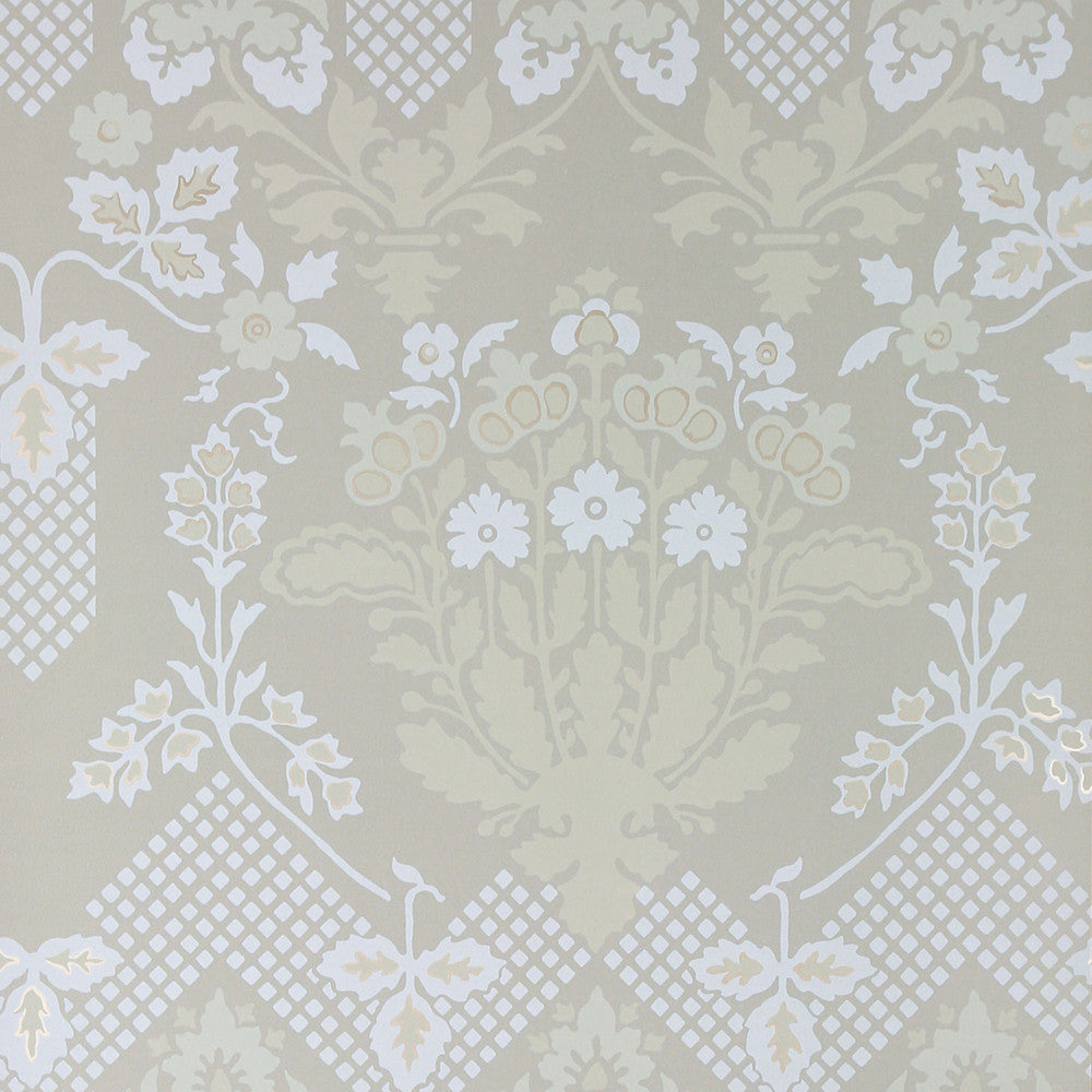 Lee Jofa Modern Wallpaper Drummond Damask Stone