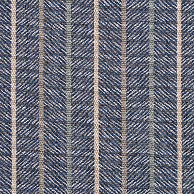 G P & J Baker Fabric Silverton Stripe Indigo