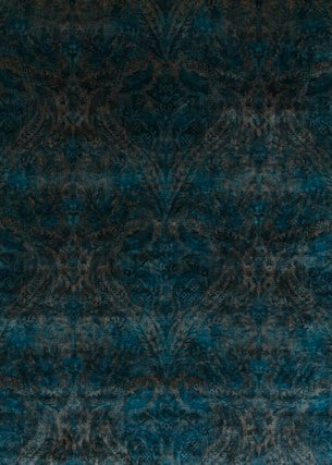 G P & J Baker Fabric Royal Damask Velvet Sapphire