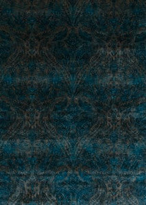 G P & J Baker Fabric Royal Damask Velvet Sapphire
