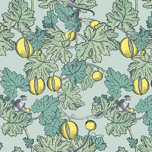 Cole & Son Wallpaper Frutto Proibito Seafoam & Lemon