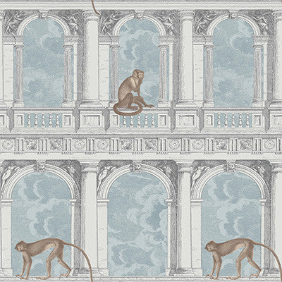 Cole & Son Wallpaper Procuratie Con Vista Stone & Powder Blue