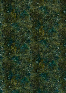 G P & J Baker Fabric Persian Garden Velvet Peacock