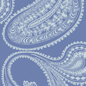 Cole & Son Wallpaper Rajapur Flock Blue/White