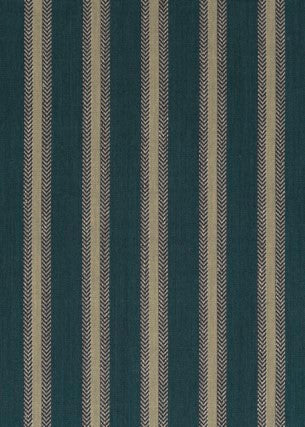 Mulberry Fabric Chester Stripe Teal