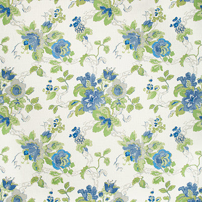 Lee Jofa Fabric Parnham Cornflower/Lime