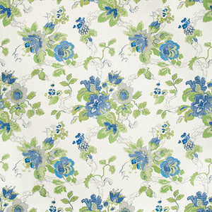 Lee Jofa Fabric Parnham Cornflower/Lime