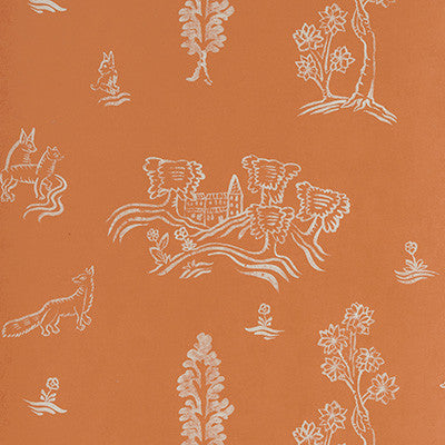 Kravet Wallpaper Wychwood Melon Orange