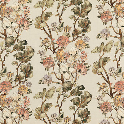 Mulberry Fabric Wild Side Coral/Green