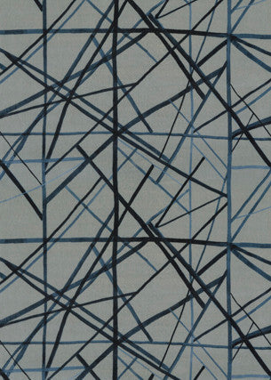 Lee Jofa Modern Fabric Channels Velvet Slate/Blue