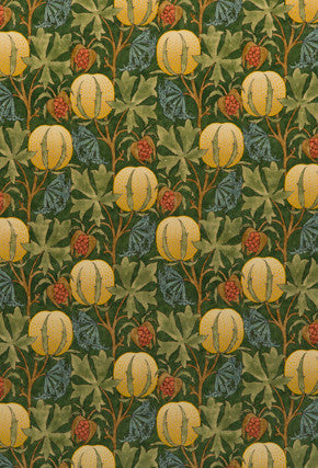G P & J Baker Fabric Pumpkins Velvet Green/Terracotta