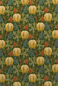 G P & J Baker Fabric Pumpkins Velvet Green/Terracotta