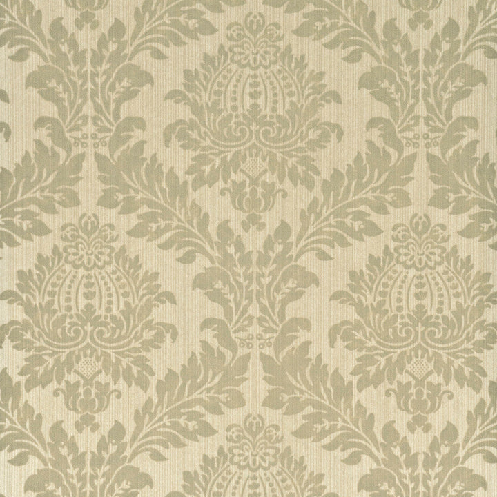 G P & J Baker Wallpaper Lydford Damask Baker Grey