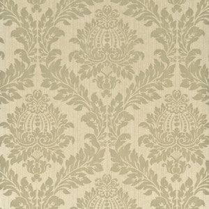 G P & J Baker Wallpaper Lydford Damask Baker Grey