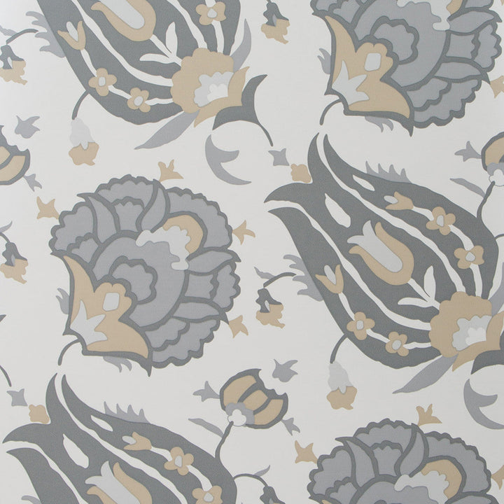 G P & J Baker Wallpaper Turkish Flower Dove/Stone
