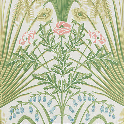 Cole & Son Wallpaper Bluebell Spring Green/Crm