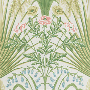 Cole & Son Wallpaper Bluebell Spring Green/Crm