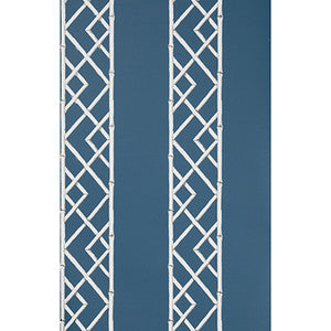 Kravet Wallpaper Latticework Indigo