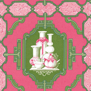 Gaston Y Daniela Wallpaper Porcelanas Frambuesa/Verde