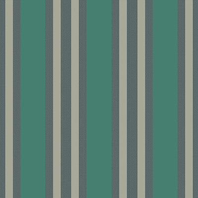 Cole & Son Wallpaper Polo Stripe Teal/Gilver