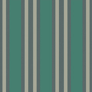 Cole & Son Wallpaper Polo Stripe Teal/Gilver