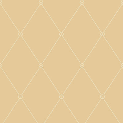 Cole & Son Wallpaper Large Georgian Rope Trellis Yellow