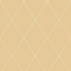 Cole & Son Wallpaper Large Georgian Rope Trellis Yellow