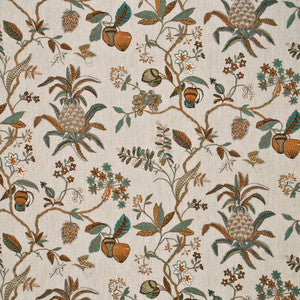 G P & J Baker Fabric Exotic Pineapple Linen Sage/Dove